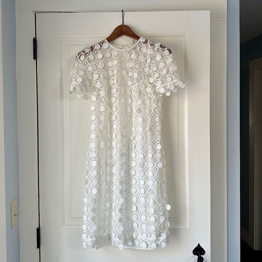 Michael Kors Dot Appliqué Mesh Dress, Size 2